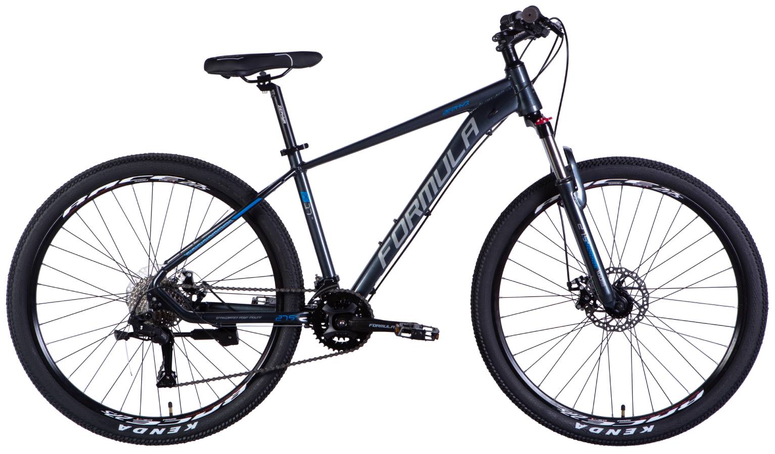 Велосипед Formula ZEPHYR 3.0 DD 27,5" размер М рама 17" 2025 темно-серый 